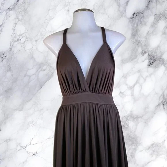 for love and lemons brown polka dot dress Cider Tasting Polkadot Mini Dress - Brown, Large | Hazel and Olive main image 0